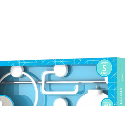 Acessorio Wc Herc Lavello Kit Com 5 Pecas Branco 4090