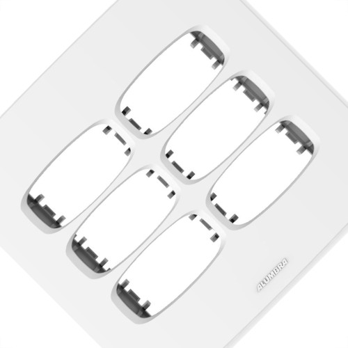 Placa Alumbra Gracia 4X4 Branca (6 Modulos) 85306