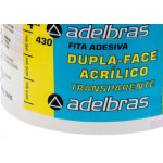Fita Dupla Face Adelbras Acrilica Transparente 18X 30M  - Kit C/4 