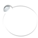 Acessorio Wc Herc Lavello Toalha Redondo Branco /Cromado 4071