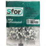 Grampo Fixa Fio Tipo Garra Sforplast 18/20 Branco Com 100 Pecas 387