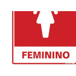 Placa Sinalizacao Poliestireno 15X20 ''sanitario Feminino''  220Ac