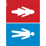 Placa Sinalizacao Poliestireno 15X20 ''sanitario Masculino/Feminino''  220As