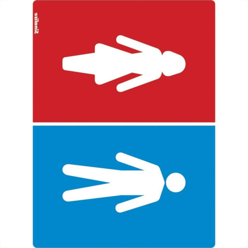 Placa Sinalizacao Poliestireno 15X20 ''sanitario Masculino/Feminino''  220As