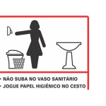 Placa Sinalizacao Poliestireno 15X20 ''procedimento Sanitario Feminino''  220Ag