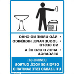 Placa Sinalizacao Poliestireno 15X20 ''Procedimento Sanitario Masculino''  220Ah