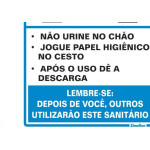 Placa Sinalizacao Poliestireno 15X20 ''Procedimento Sanitario Masculino''  220Ah