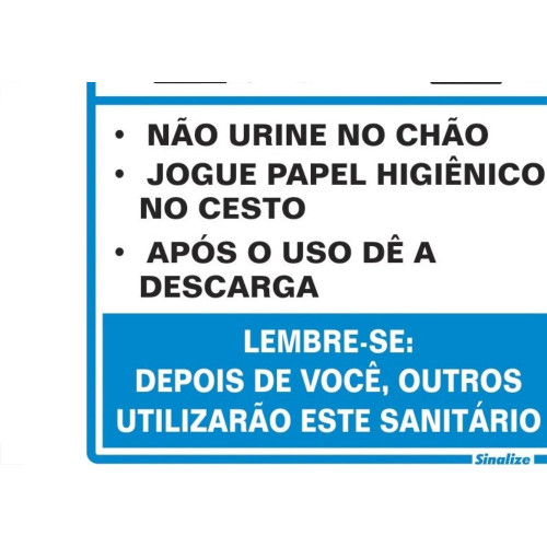 Placa Sinalizacao Poliestireno 15X20 ''Procedimento Sanitario Masculino''  220Ah