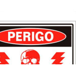 Placa Sinalizacao Poliestireno 15X20 ''Perigo Alta Tensao''  220Be