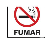 Placa Sinalizacao Poliestireno 15X20 ''proibido Fumar''  220Ab