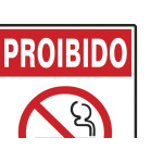 Placa Sinalizacao Poliestireno 15X20 ''proibido Fumar''  220Ab