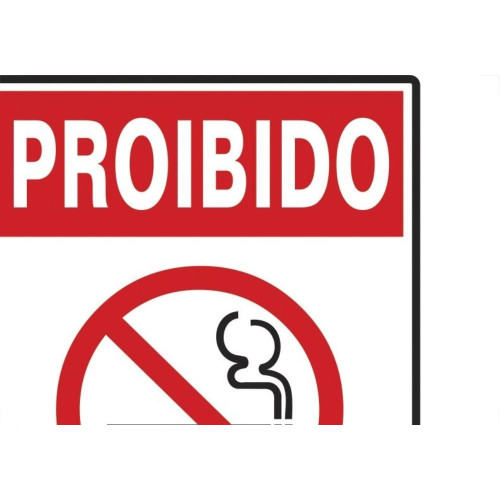 Placa Sinalizacao Poliestireno 15X20 ''proibido Fumar''  220Ab