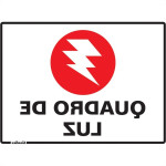 Placa Sinalizacao Poliestireno 15X20 ''Quadro De Luz''  220Al