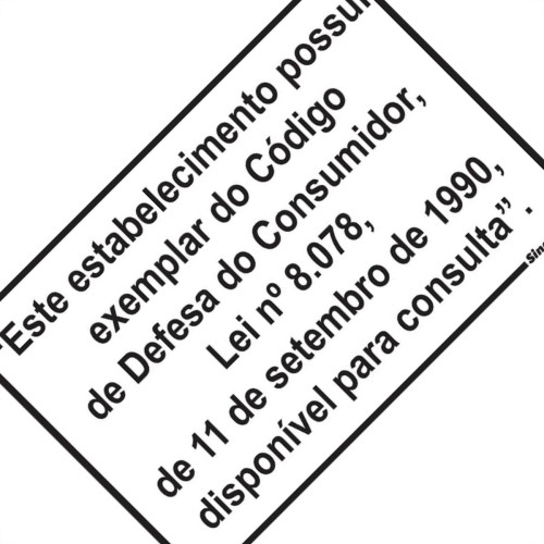 Placa Sinalizacao Poliestireno 20X30 ''Lei Do Consumidor'' 250Cd