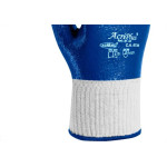 Luva Malha Acrilon Azul Trico Emborrachado Cartela 359