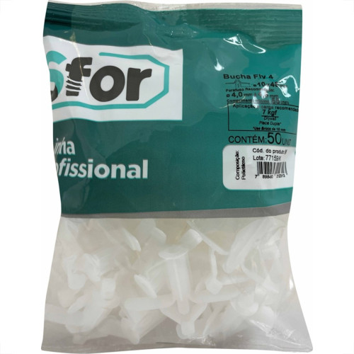 Bucha Fixacao Sforplast Gesso Drywall 4'' 24 A 32 50 Pecas Fly 96
