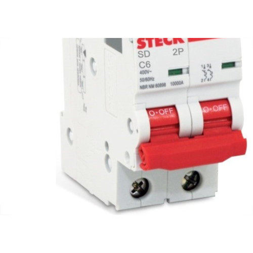 Disjuntor Steck Din Bipolar 04A   Sdd62C04