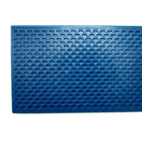 Desempenadeira Pvc Giraldi 16X28 Corrugada Azul 