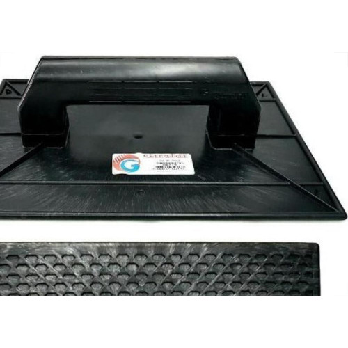 Desempenadeira Pvc Giraldi 18X30 Corrugada Preta 