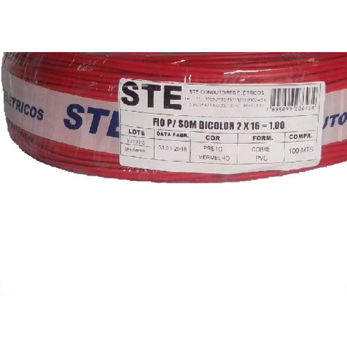 Fio Som Bicolor Ste 1,00Mm 2X16 Pr 707