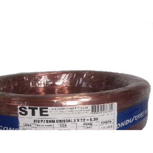 Fio Som Cristal Ste 0,30Mm 2X22 Pr 715