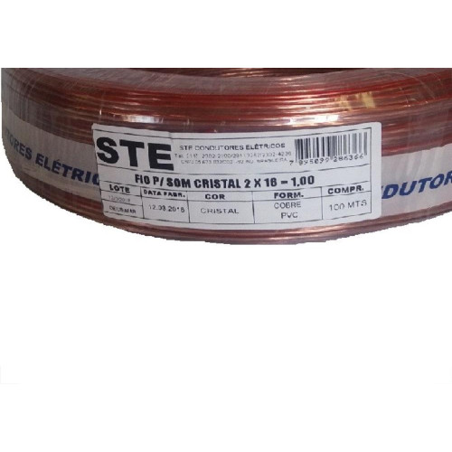 Fio Som Cristal Ste 1,00Mm 2X16 Pr 721