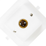 Plafonier Pvc Interneed Branco Quadrado Soquete Porcelana E27 67894