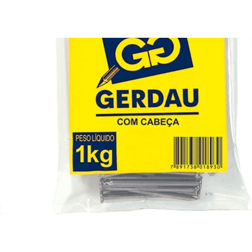 Prego Gerdau Com Cabeca  26X84 (7,60X193mm) 1Kg 
