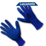 Luva Malha Kalipso Blueflex Emborrachada M Par  - Kit C/12 
