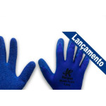 Luva Malha Kalipso Blueflex Emborrachada M Par  - Kit C/12 