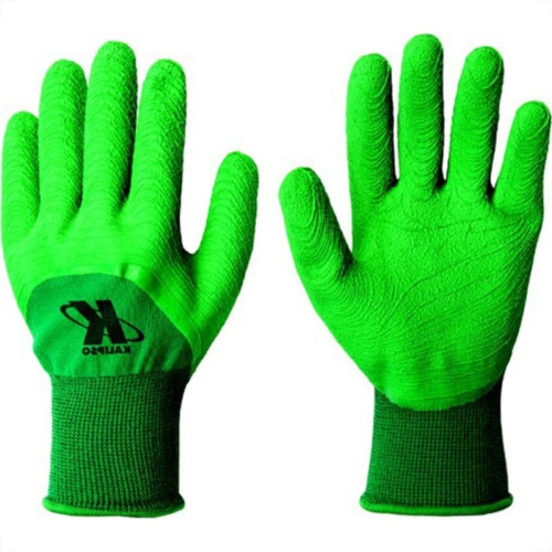 Luva Malha Kalipso Verde Confortato Emborrachada G Par  - Kit C/12 