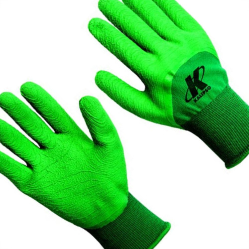 Luva Malha Kalipso Verde Confortato Emborrachada G Par  - Kit C/12 