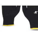 Luva Malha Kalipso Preta Trico Pigmentado Preto Par  - Kit C/12 