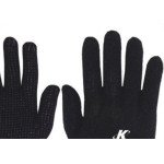 Luva Malha Kalipso Preta Trico Pigmentado Preto Par  - Kit C/12 