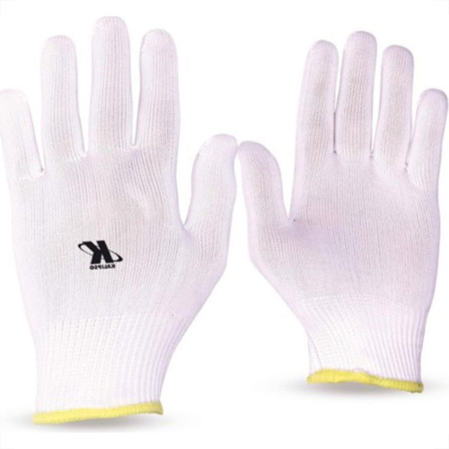 Luva Helanca Kalipso Nylon Branca  - Kit C/12 