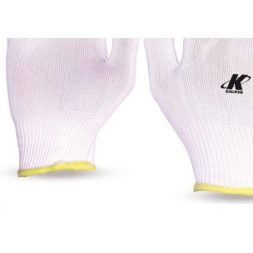 Luva Helanca Kalipso Nylon Branca  - Kit C/12 
