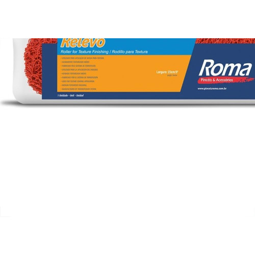 Rolo Textura Roma Relevo 10Cm Com Cabo 433 10