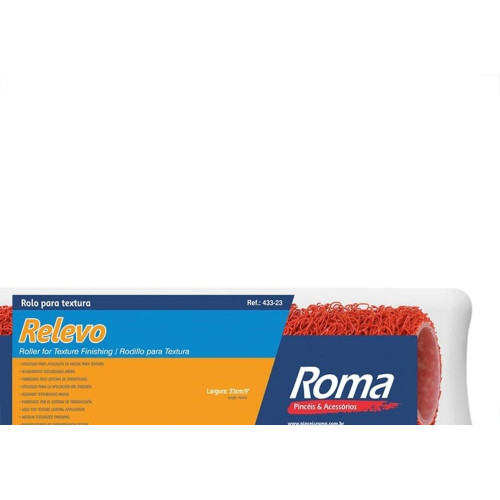 Rolo Textura Roma Relevo 10Cm Com Cabo 433 10