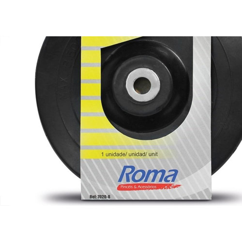 Disco Borracha Roma 7'' Para Esmerilhadeira Furo 5/8'' 7020 8