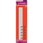 Gancho Adesivo Primafer Branco Plastico/Metal Ajustavel 0,5 1Kg 1Peca Pr2564