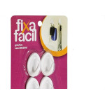 Gancho Adesivo Primafer Branco Plastico 0,5 1Kg 6Pecas Pequeno 2501