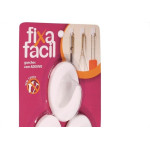 Gancho Adesivo Primafer Branco Plastico 1 1Kg 3Pecas Medio 2503