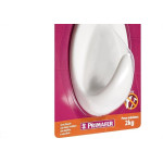 Gancho Adesivo Primafer Branco Plastico 2 1Kg 1Pecas Grande 2505
