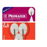 Gancho Adesivo Primafer Branco Plastico/Metal 0,3 1Kg 5Peca Oval Pr2562