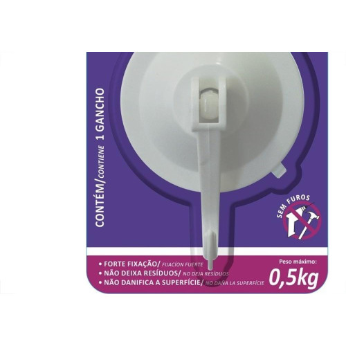 Gancho Ventosa Primafer Pastico 0,5 1Kg 1Pecas Pr2584