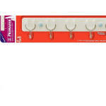 Gancho Adesivo Primafer Branco Plastico/Metal 0,5 1Kg 1Peca Com 5 Ganchos Pr2565