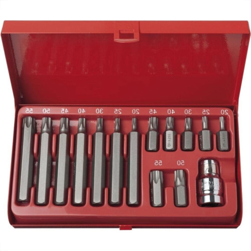 Ponteira Torx Eda Longo/Curto Kit 16Pecas 8Sq