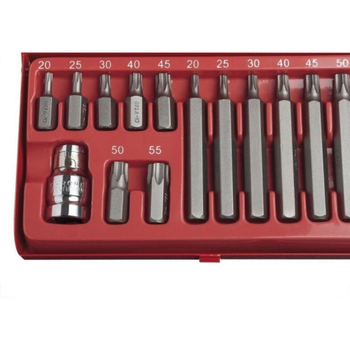 Ponteira Torx Eda Longo/Curto Kit 16Pecas 8Sq