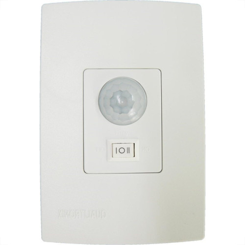 Sensor Qualitronix Parede Embutir Foto 180° Com Chave Branco Qi6M