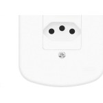 Conjunto Fame 4X2 Branco Com Placa 1Simples+Tomada 20A 